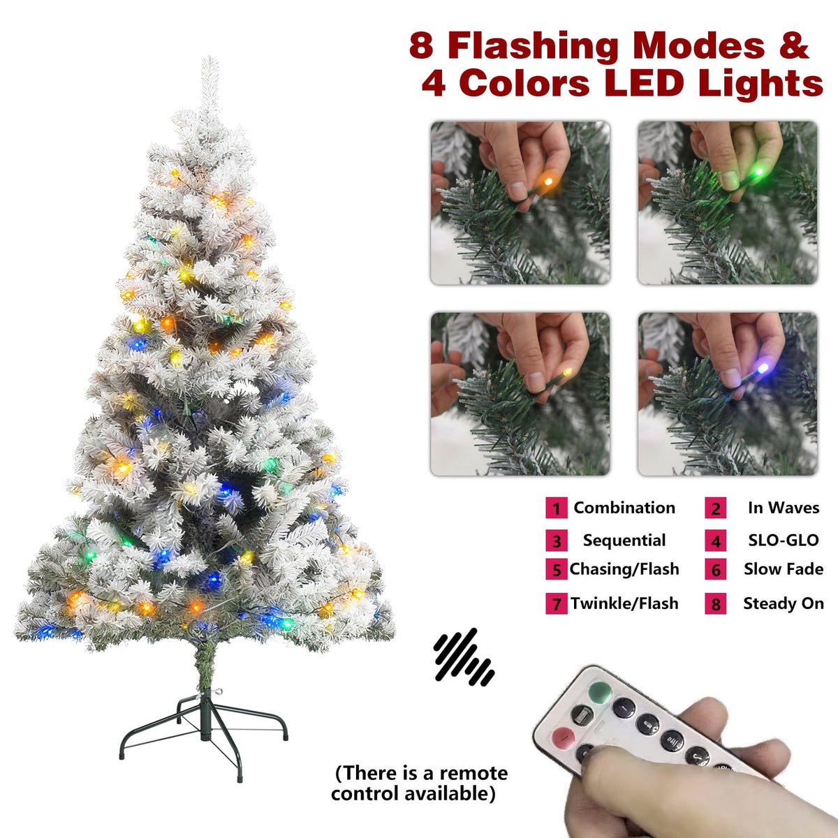 6/7ft Christmas Tree Small Artificial Pencil Tree Fake Christmas Tree with Lights Stand for Xmas Home Office Holiday Decoration