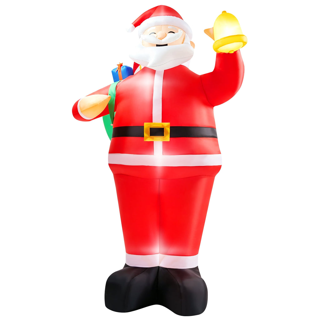 Yexmas 7FT Christmas Inflatable Santa Claus with Photo Frame, Blow Up Santa Claus Xmas Decorations for Outdoor Indoor, Built-in LED Light for Yard Gardern Lawn