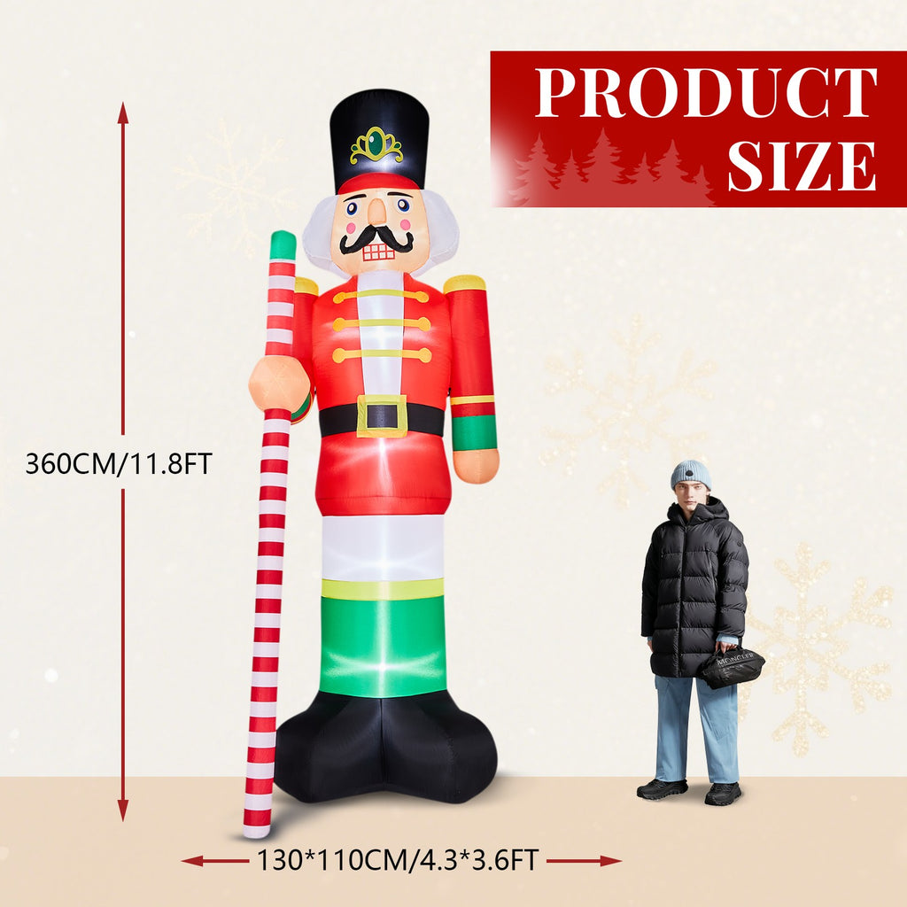 Tcbosik 12 FT Giant Christmas Inflatables Snowman Outdoor Yard Decorations, Blow up Snow Man with Black Hat, Built-in LED Light, Winter Outside Decor for Holiday Party Patio Garden Lawn