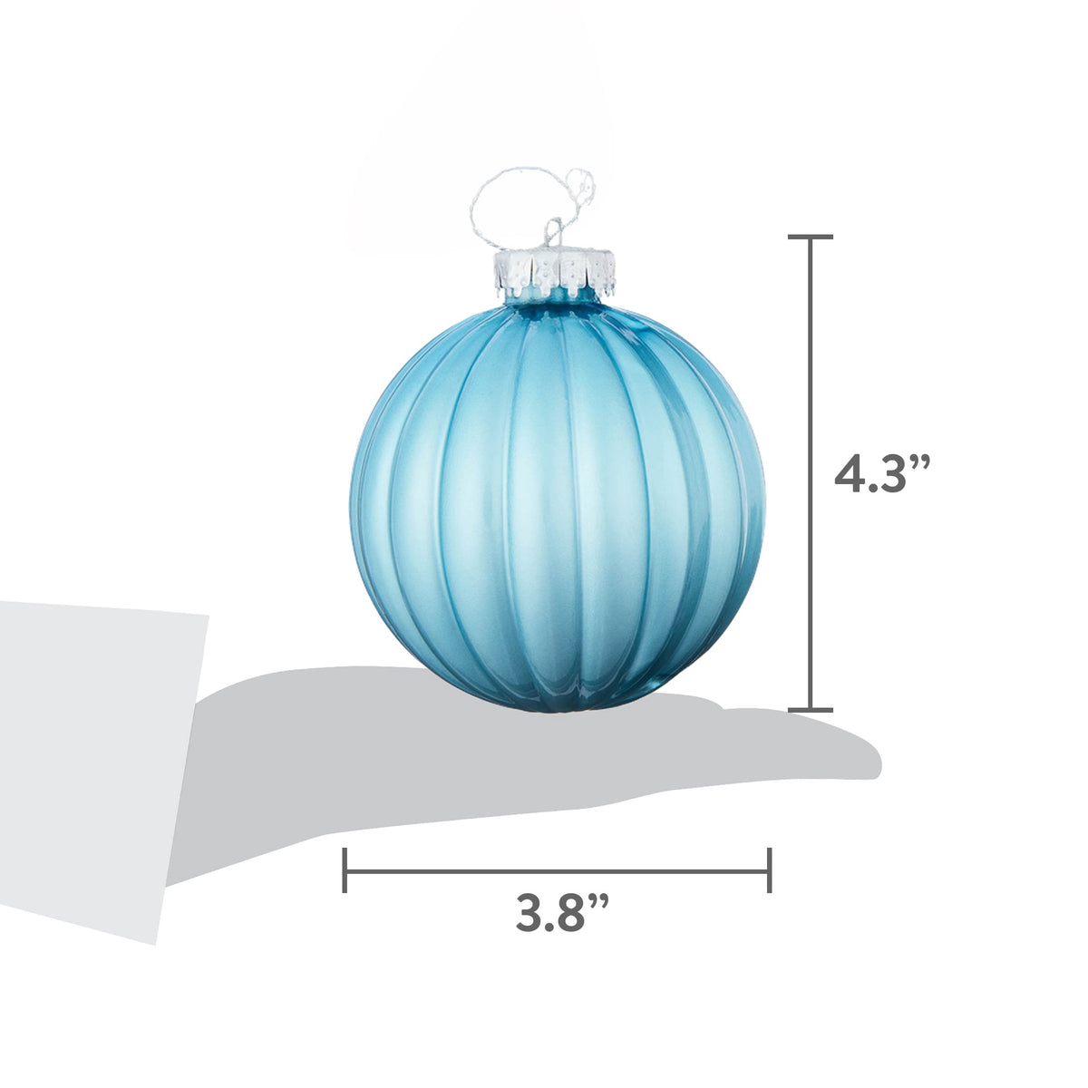 8-Count Blue and Iridescent Ball Shatterproof Christmas Ornaments, 4.3", by Holiday Time