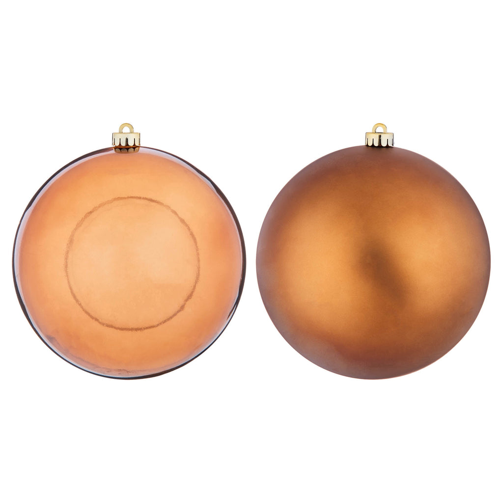 2-Count Bronze Jumbo Ball Shatterproof Christmas Ornaments, 8.5", by Holiday Time