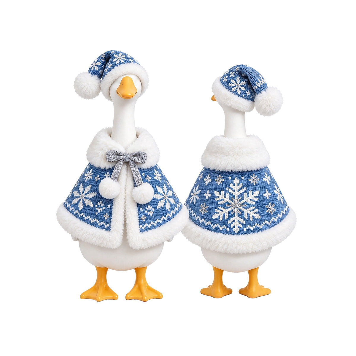 Aurorax Christmas Goose Clothes for Cement Goose Porch Goose 23"/17",Porch Goose Outfit 19 inch,Red Holiday Porch Goose Clothing Accessories for Garden Lawn Yard