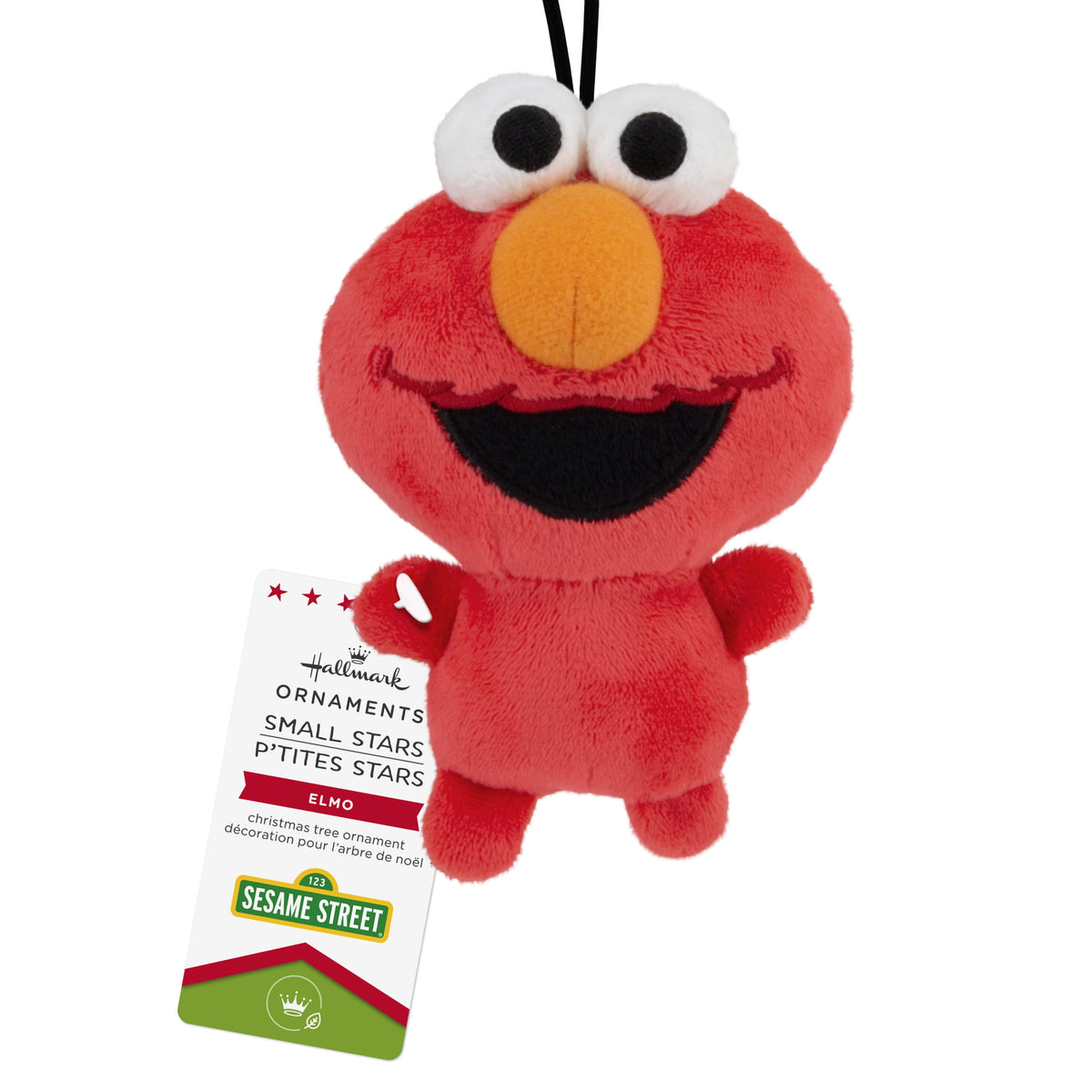 Hallmark Christmas Ornament (Sesame Street Elmo, Plush Fabric), 1 Count