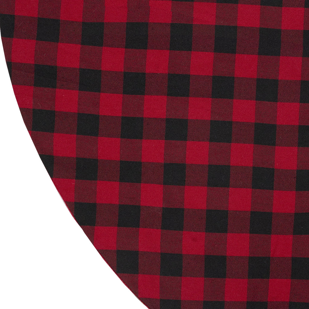 Northlight 48" Red and Black Buffalo Plaid Christmas Tree Skirt