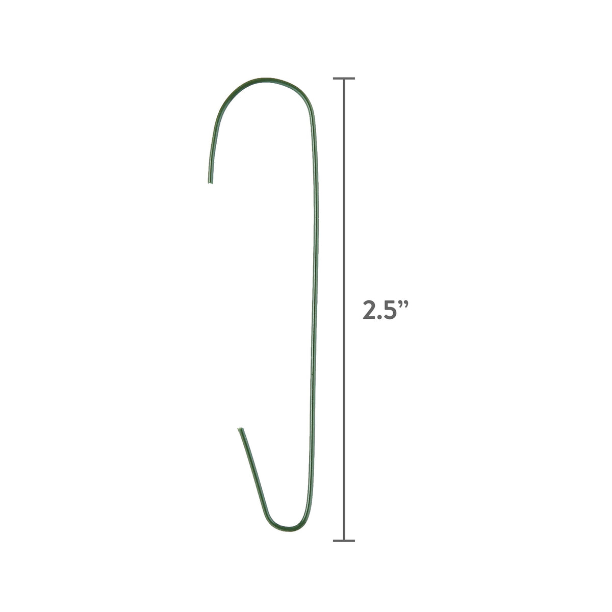 Green Jumbo Christmas Ornament Hooks, 2.5", 100 Count, by Holiday Time