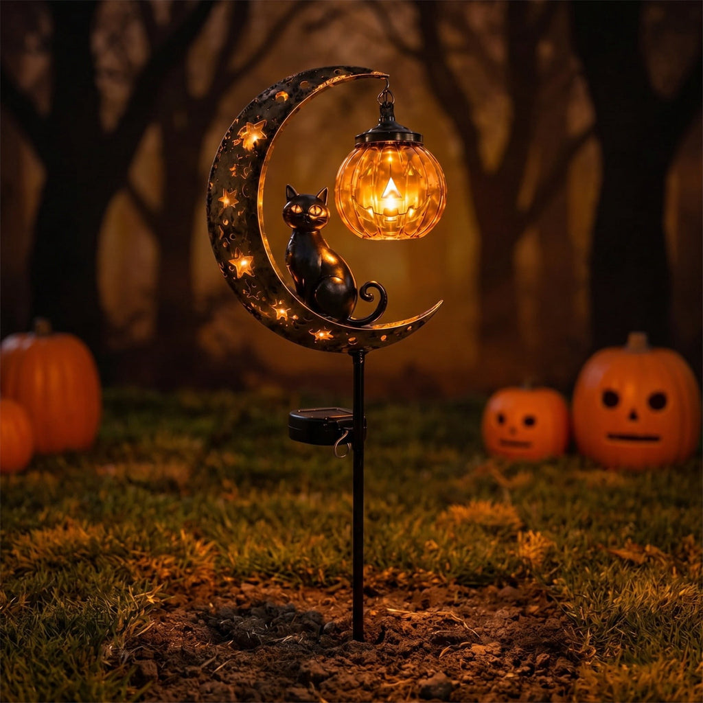 Stijggn Halloween Pumpkin Stake Solar Garden Lights, Waterproof Multi Branch Little Pumpkin Lantern Garden Stake Lights Outdoor Walkway Yard Garden Decoration