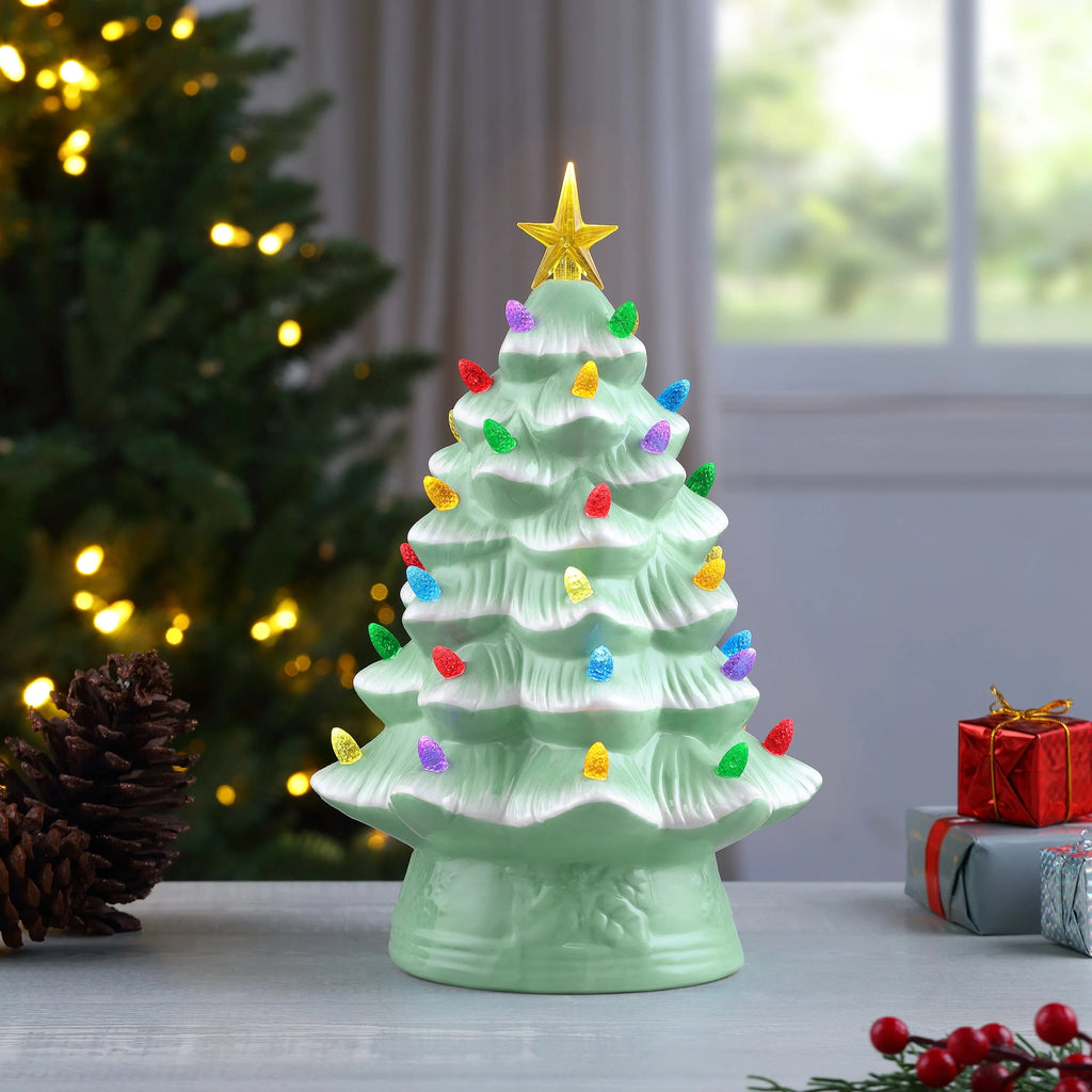 Mr. Christmas 12 in. Nostalgic Ceramic Tree - Green
