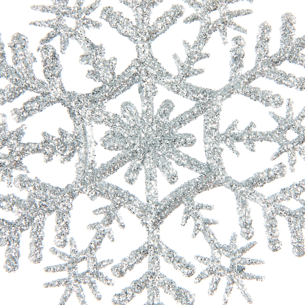 20-Count Pink Glitter Snowflake Christmas Ornaments, 3.9", by Holiday Time