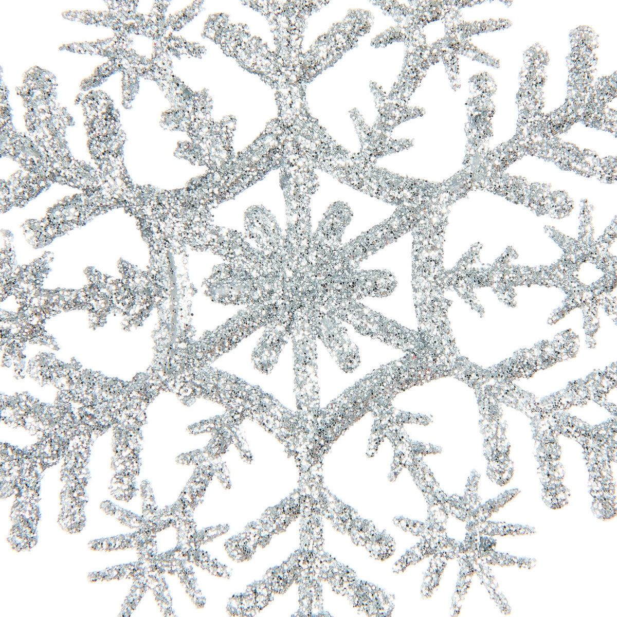 20-Count Pink Glitter Snowflake Christmas Ornaments, 3.9", by Holiday Time