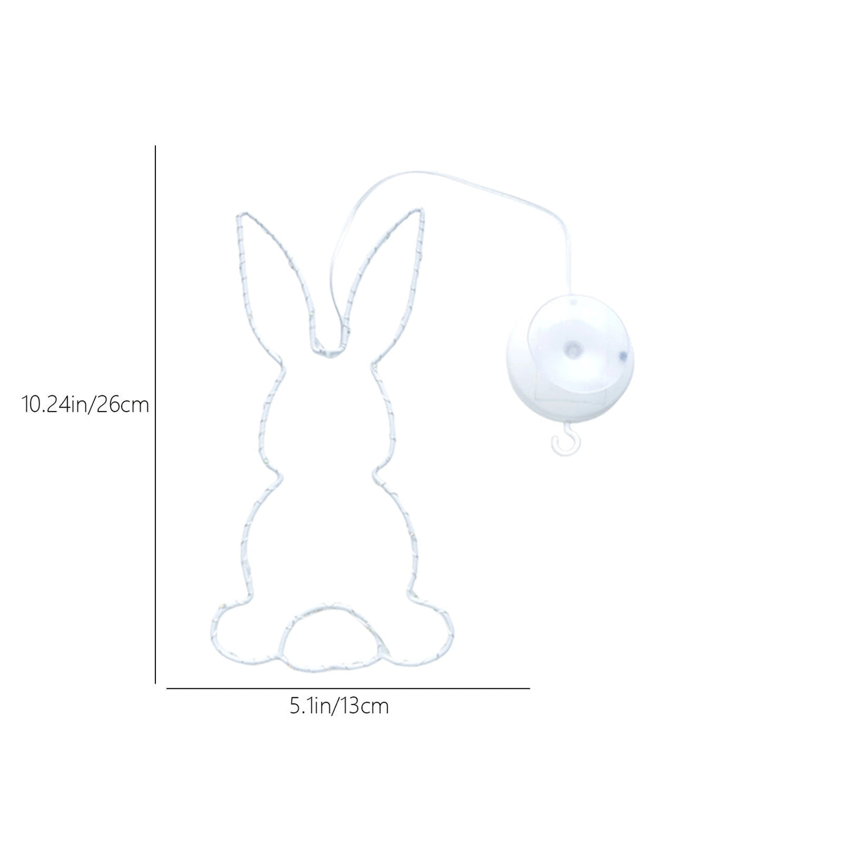 Easter Decorations - String Lights - Easter Tinted Window Lights Bunny Easter Eggs Indoor Decorations Easter Tinted Window Lights Decorative Suction Cups Battery Operated