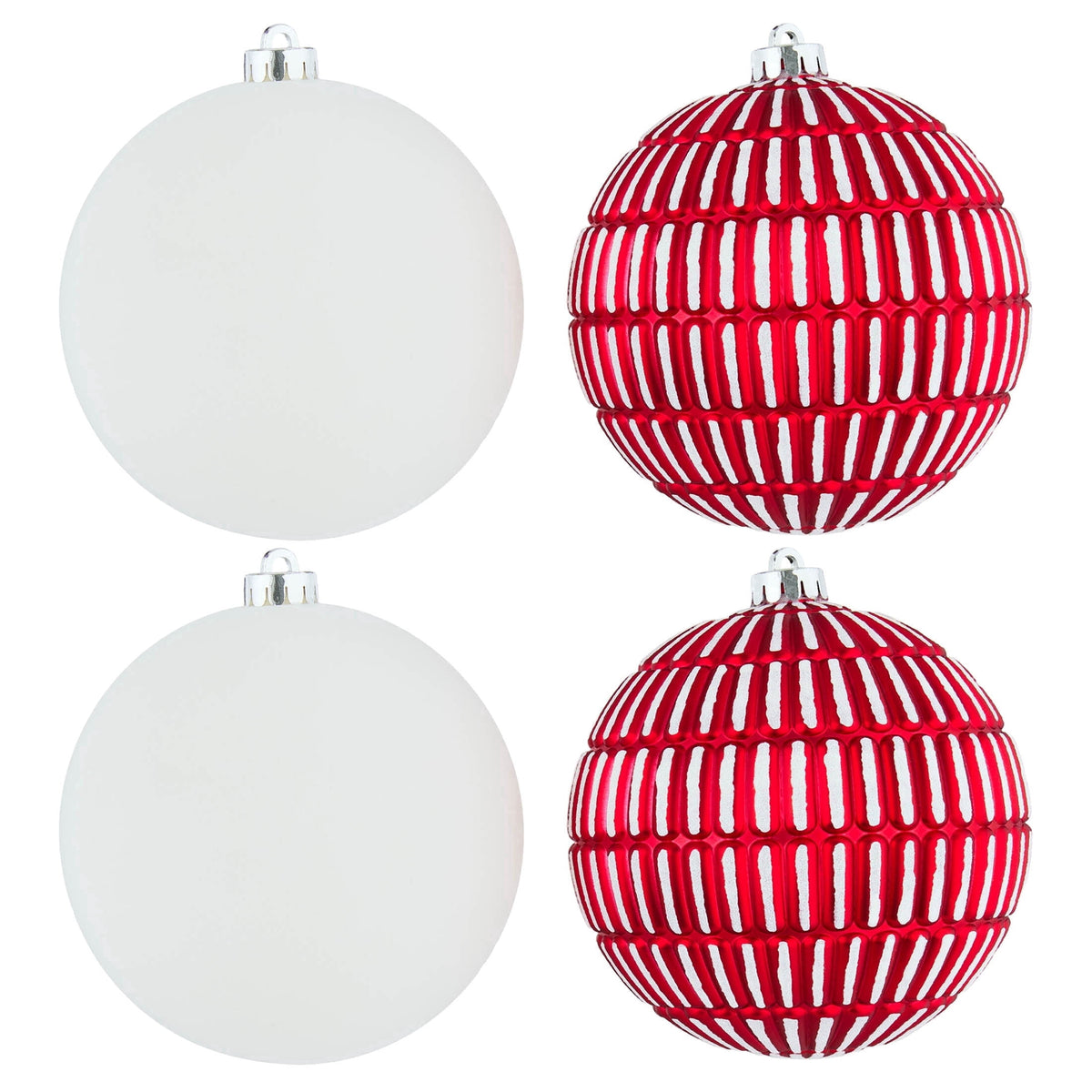 4-Count Champagne and Cream Ball Shatterproof Christmas Ornaments, 6", by Holiday Time