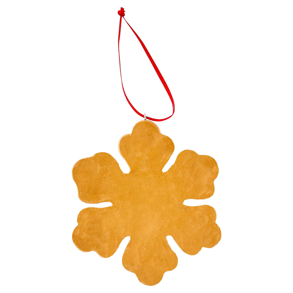 Multicolor Clay Dough Gingerbread Snowflake Christmas Ornament, 4", by Holiday Time
