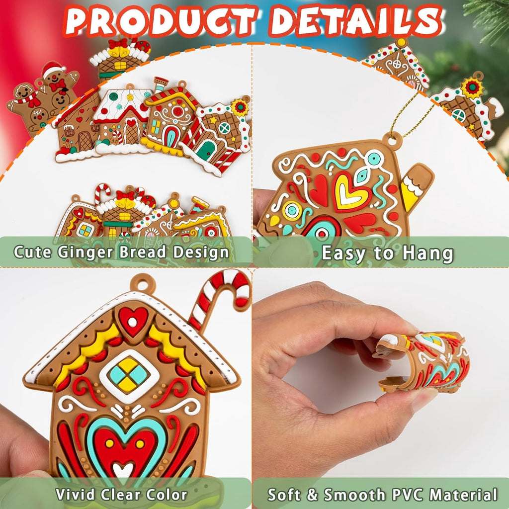 Ayieyill 14Pcs Christmas Ornaments Gingerbread Christmas Tree Decorations Holiday Decor (Classic)