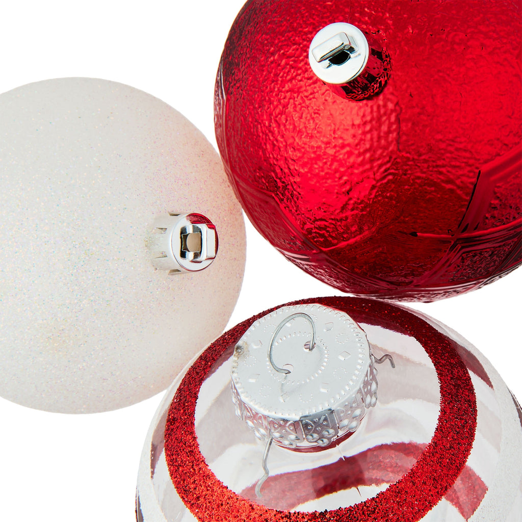 70-Count Red and White Shatterproof Christmas Ornaments, by Holiday Time