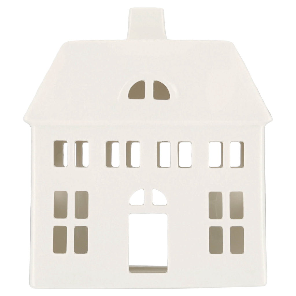 My Texas House Ceramic House Christmas Decoration, White, 8"