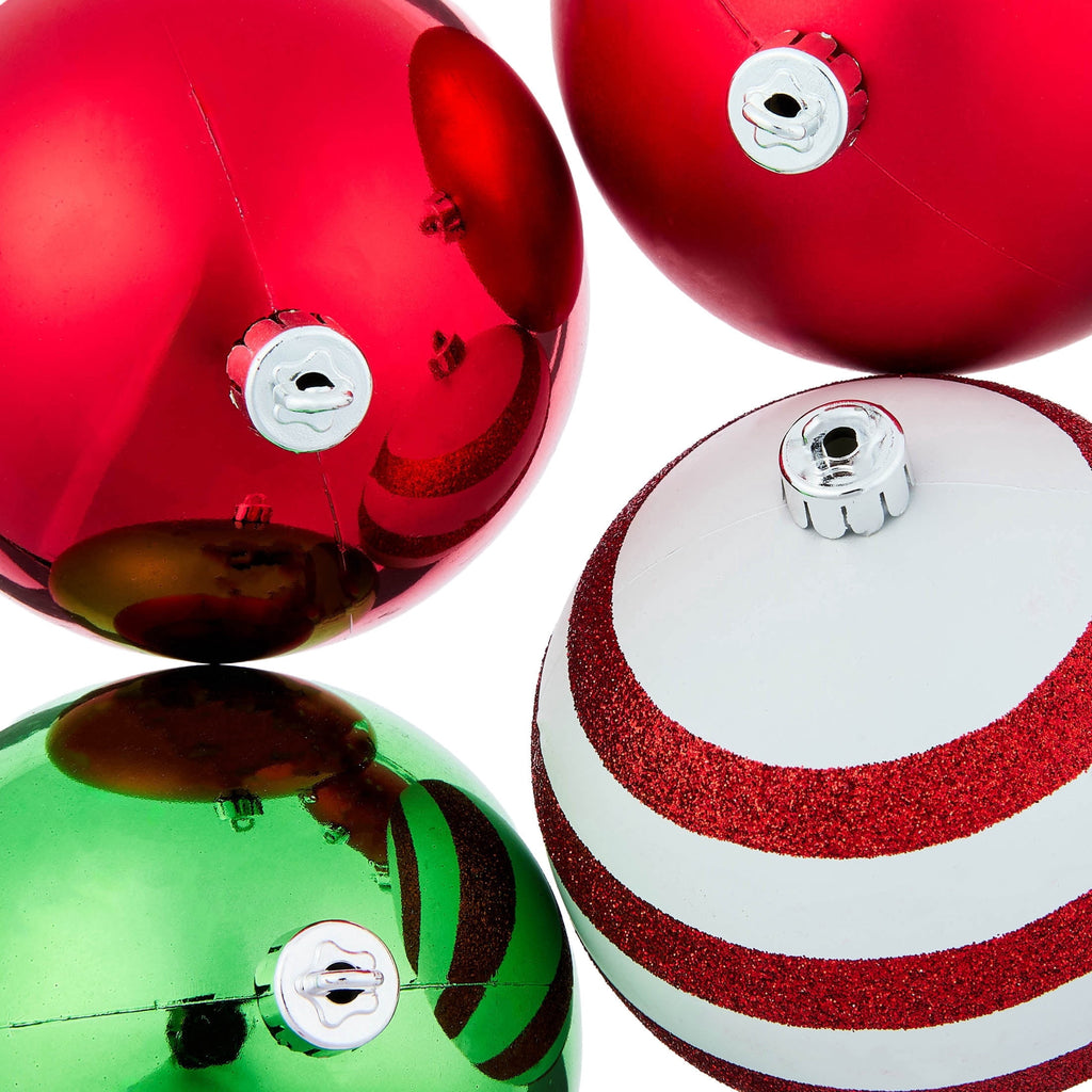 8-Count Champagne and White Ball Shatterproof Christmas Ornaments, 4.5", by Holiday Time
