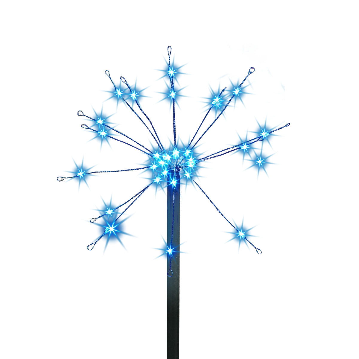 Outdoor Solar-Powered LED 8-Function Starburst Christmas Pathway Lights, Cool White, Set of 3, by Holiday Time