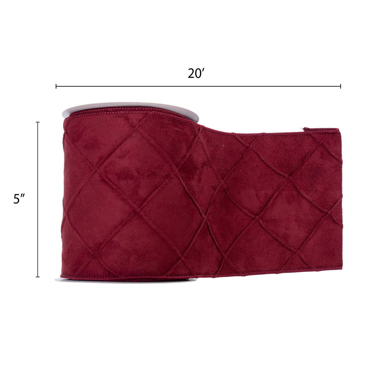 My Texas House Red Velvet Christmas Ribbon, 5" x 20'