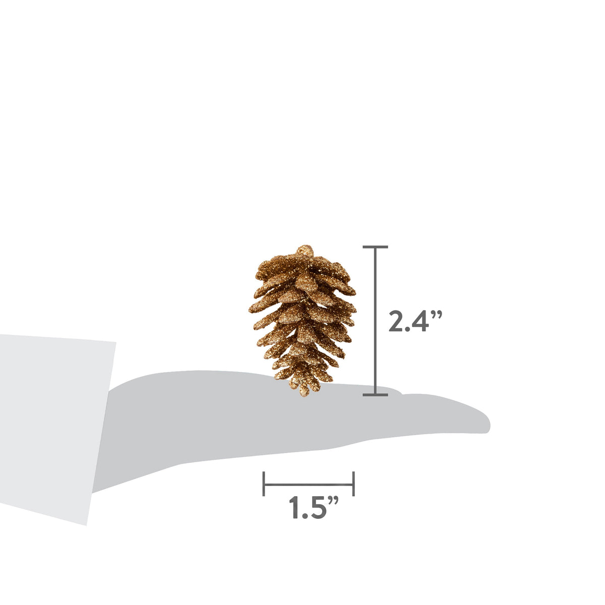 12-Count Pink Glitter Pinecone Christmas Ornaments, 2.4", by Holiday Time