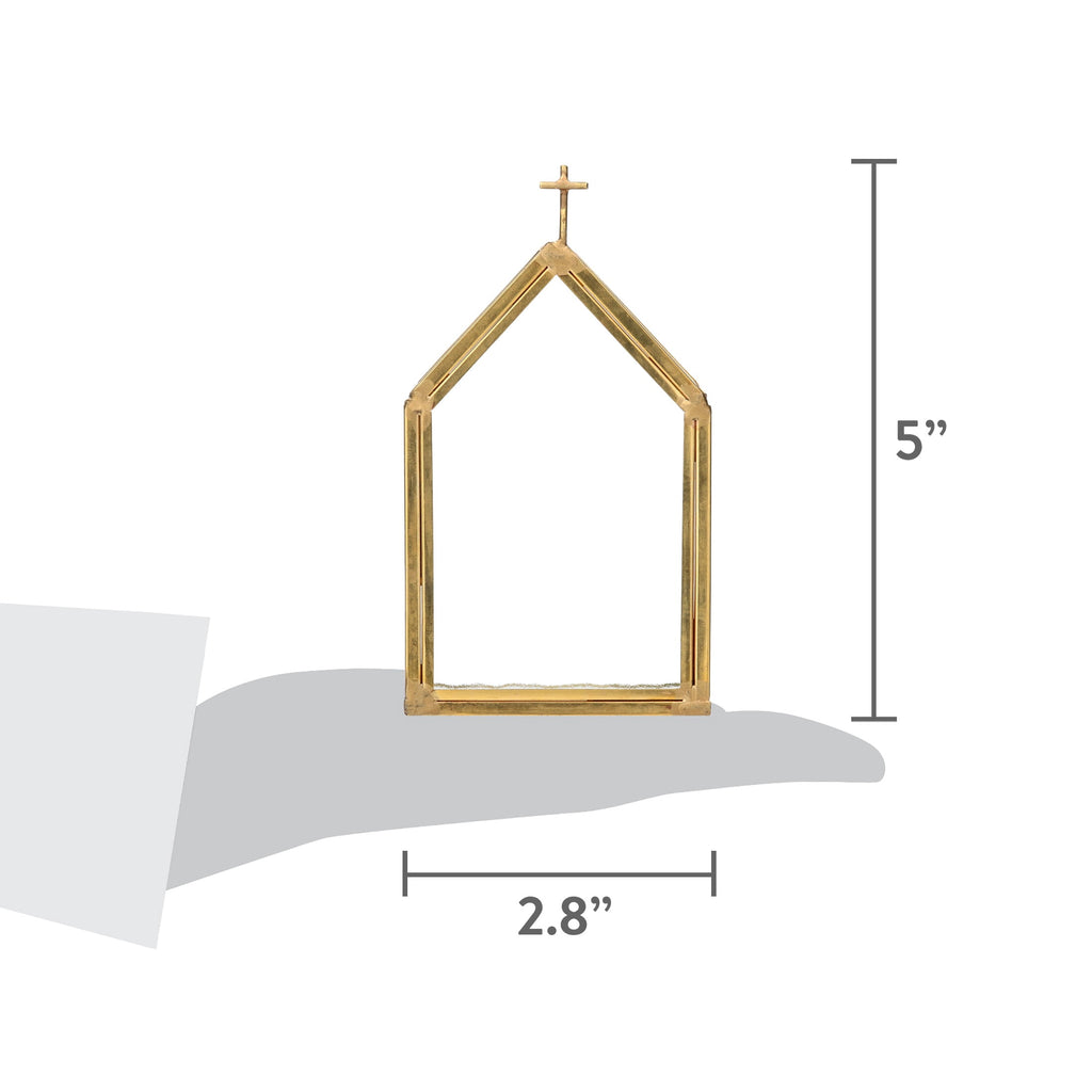 Clear Glass Church Candle Holder, 5", by Holiday Time