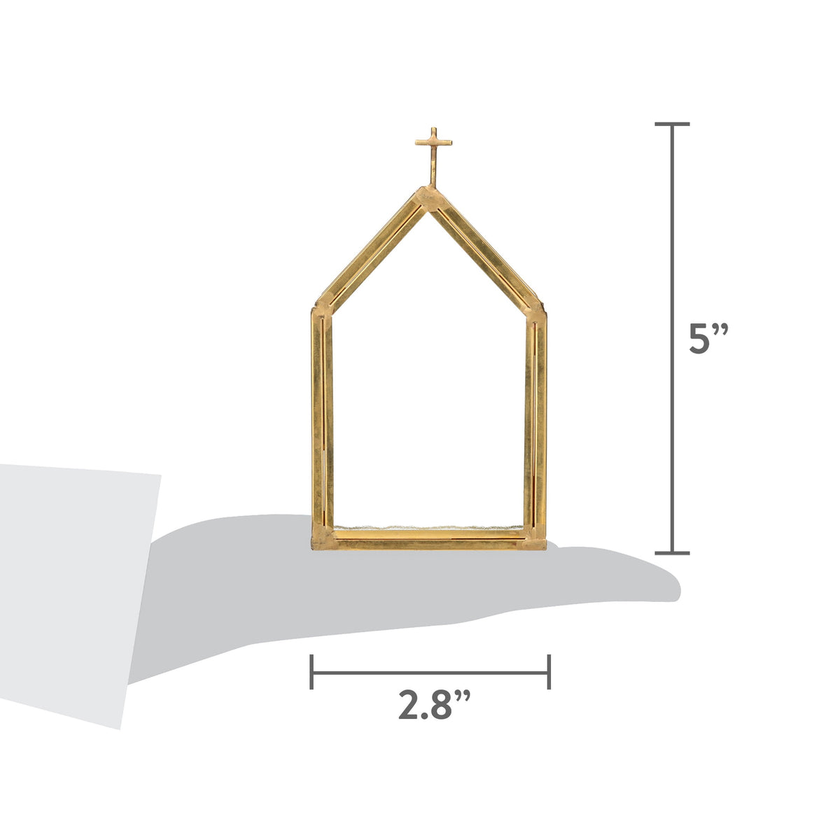 Clear Glass Church Candle Holder, 5", by Holiday Time