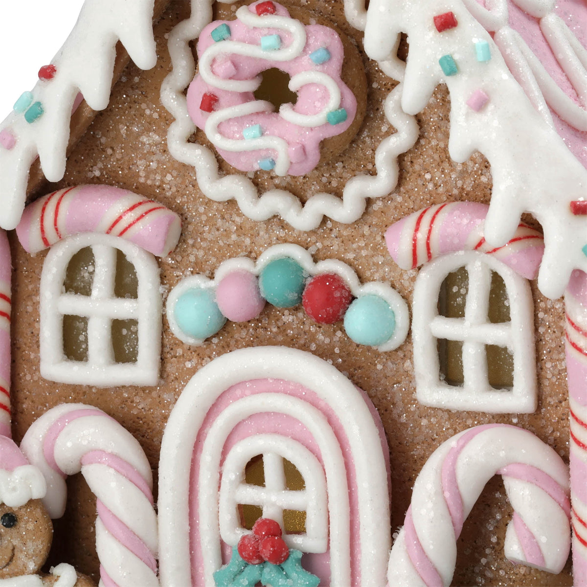 Light-Up Clay Dough Gingerbread Village House Christmas Decoration, Multicolor, 8", by Holiday Time