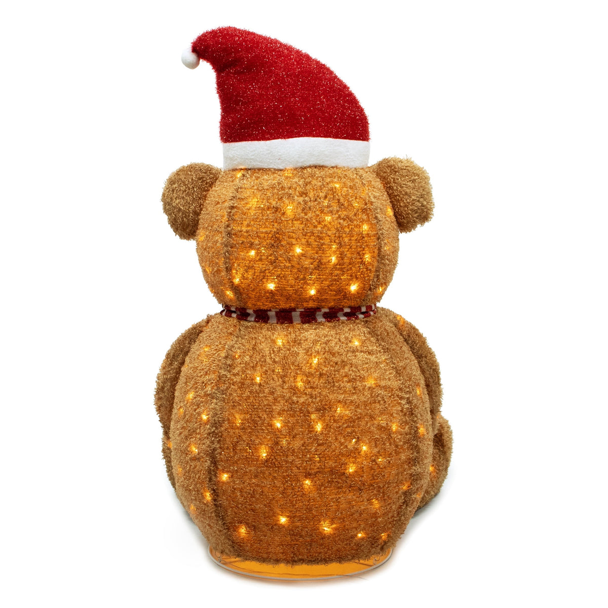Indoor/Outdoor Light-Up Fluffy Pop-Up Bear Christmas Decoration with 230 LED Lights, Warm White, 55", by Holiday Time