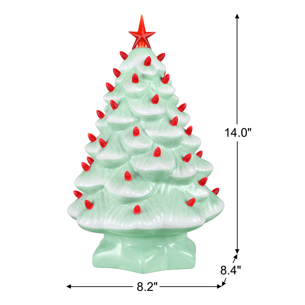 Mr. Christmas 8 in. Nostalgic Ceramic Tree - Green