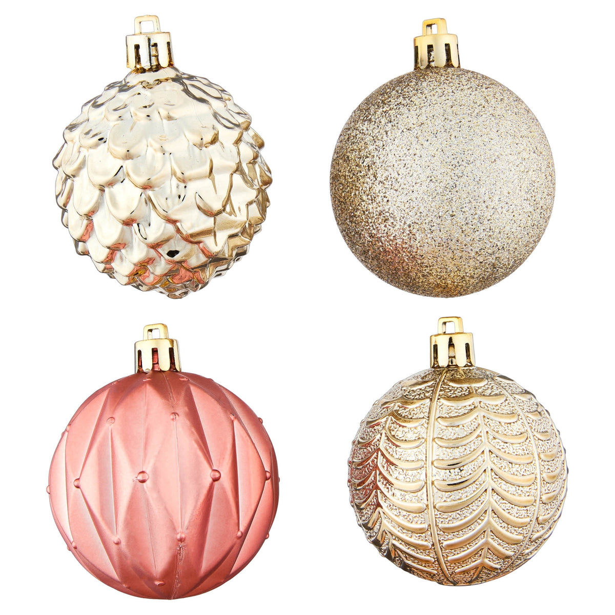 24-Count Red/Green/Gold Ball Shatterproof Christmas Ornaments, 2.8", by Holiday Time