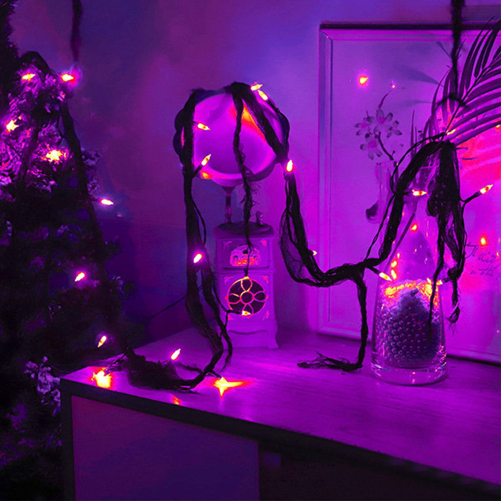 AZXY Halloween String Lights, Ghost Shaped White Halloween Lights, Indoor Outdoor Halloween Decor, Halloween Party Indoor Decor, Battery 5 FT Halloween Decorations, Stair Mantel Patio Halloween Decor