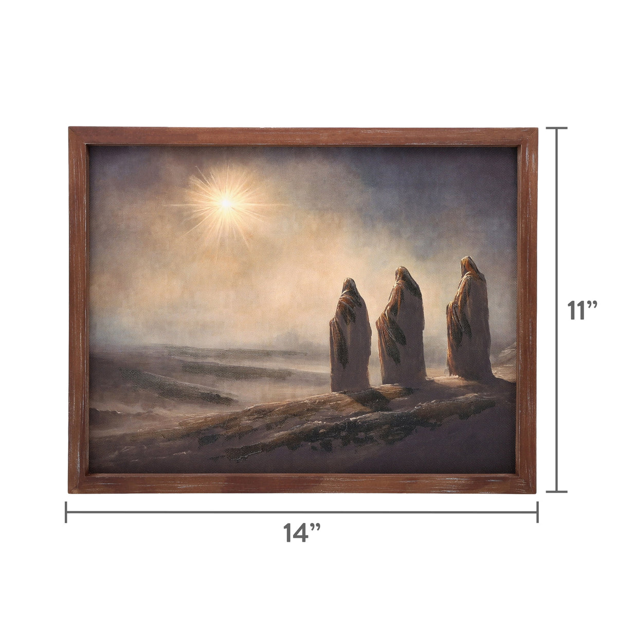 Three Wise Men Framed Christmas Wall Art, Multicolor, 14" x 11", by Holiday Time