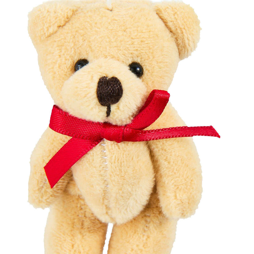 4-Count Brown Teddy Bear Mini Christmas Ornaments, 3.3", by Holiday Time