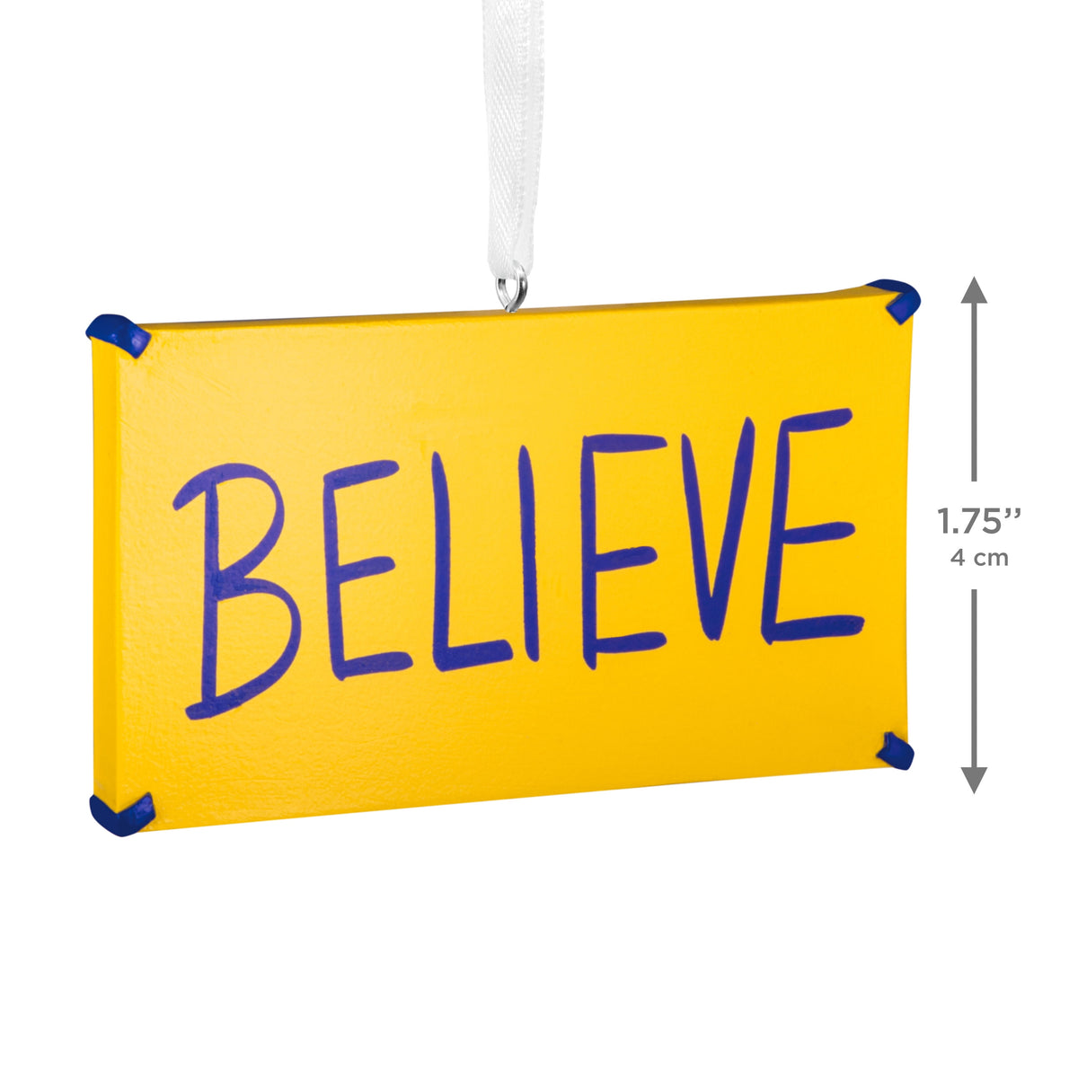 Hallmark Christmas Ornament (Ted Lasso Believe Sign), 1 Count