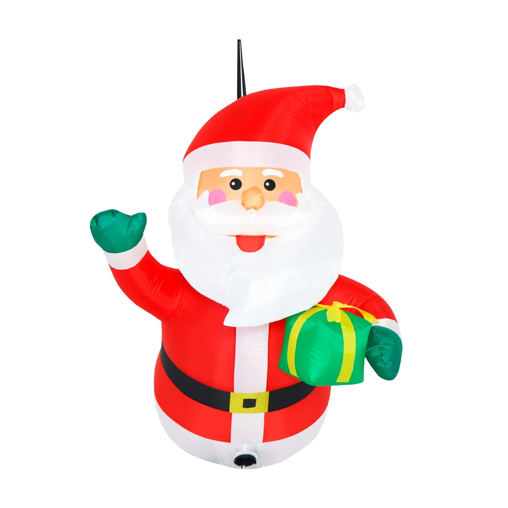 Red/White/Green Flying Santa Christmas Airblown Yard Inflatable, 4', by Holiday Time