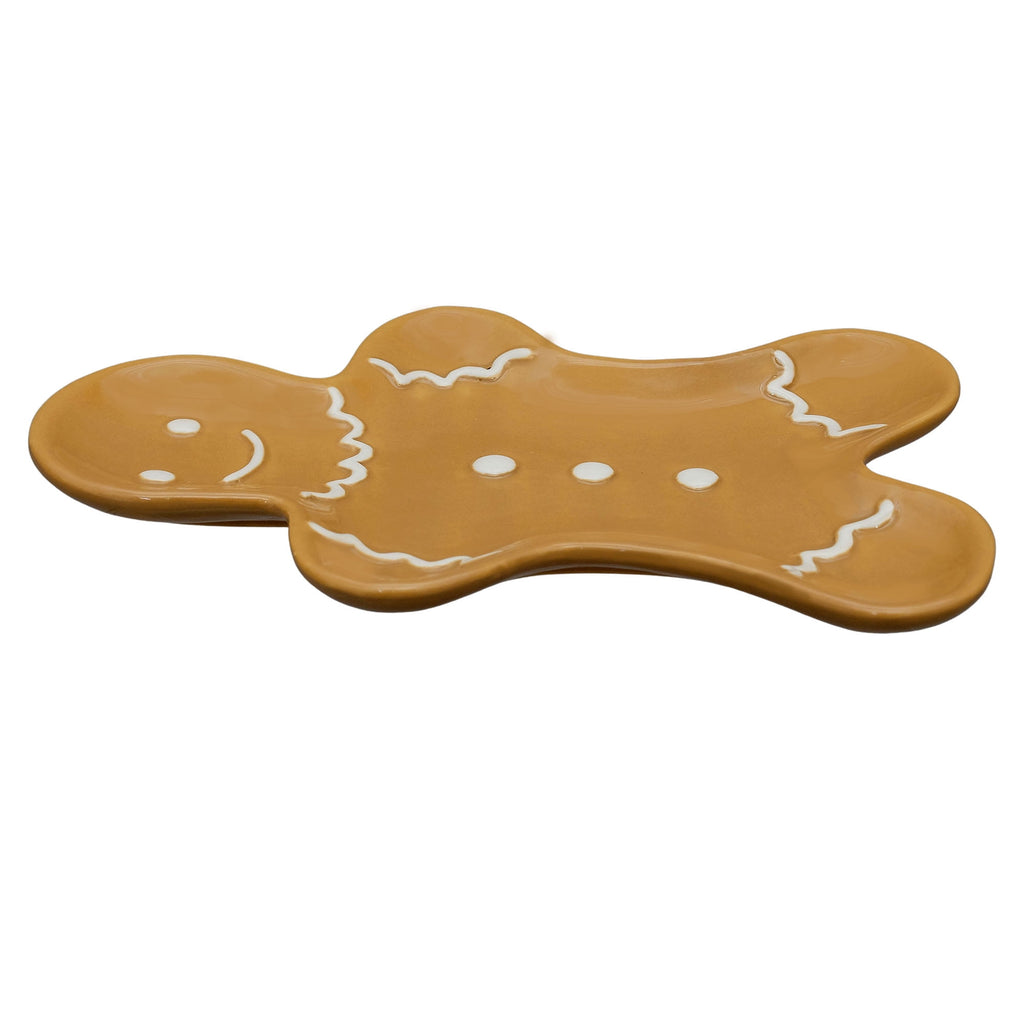 Holiday Time Gingerbread Man Appetizer Plates, 4-Pack