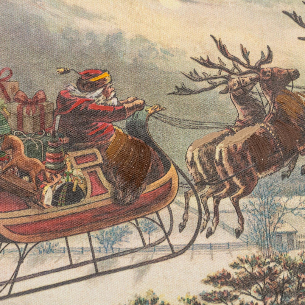 Santa's Sleigh Framed Christmas Wall Art, Multicolor, 12" x 9", by Holiday Time