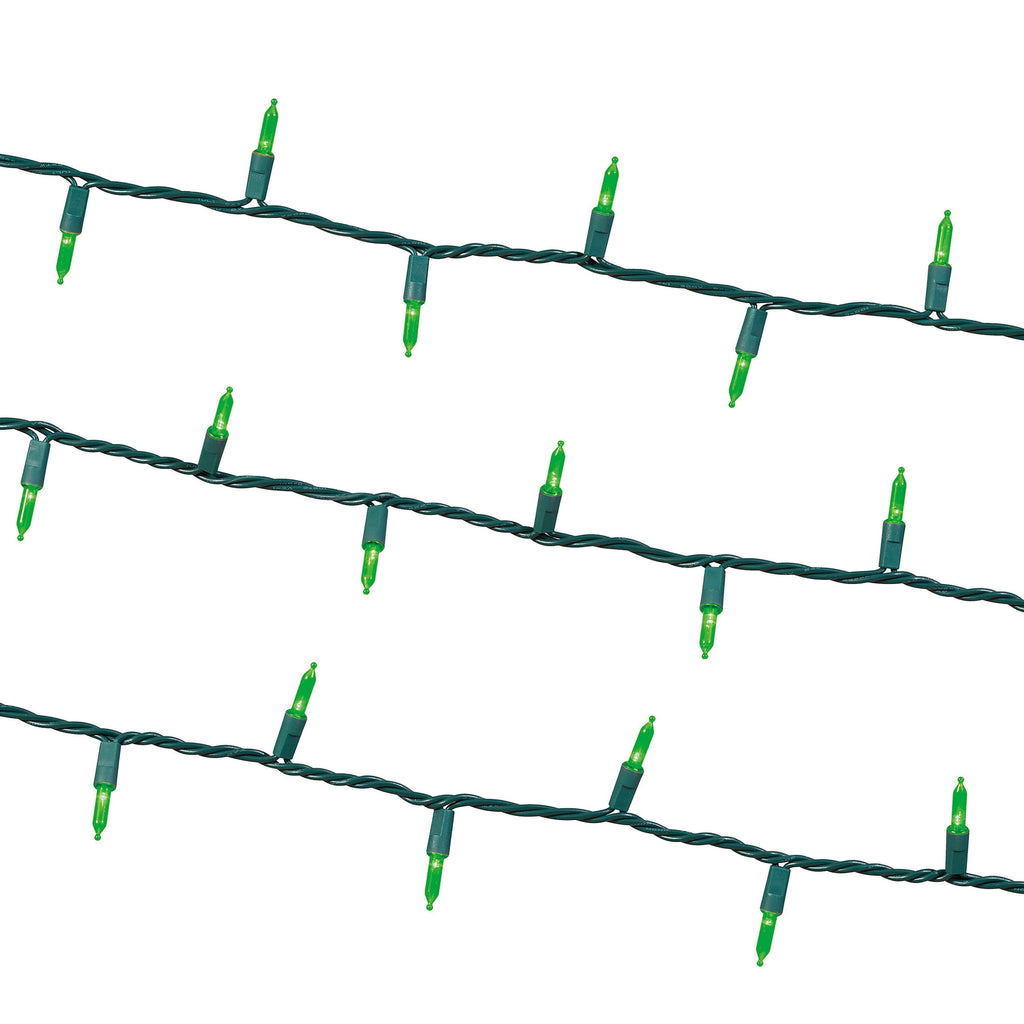 Indoor/Outdoor 100-Count LED Mini Christmas String Lights, Warm White, Green Wire, 19.5', by Holiday Time