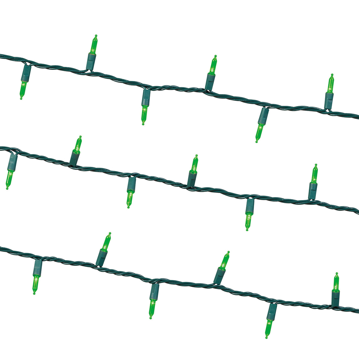 Indoor/Outdoor 100-Count LED Mini Christmas String Lights, Warm White, Green Wire, 19.5', by Holiday Time