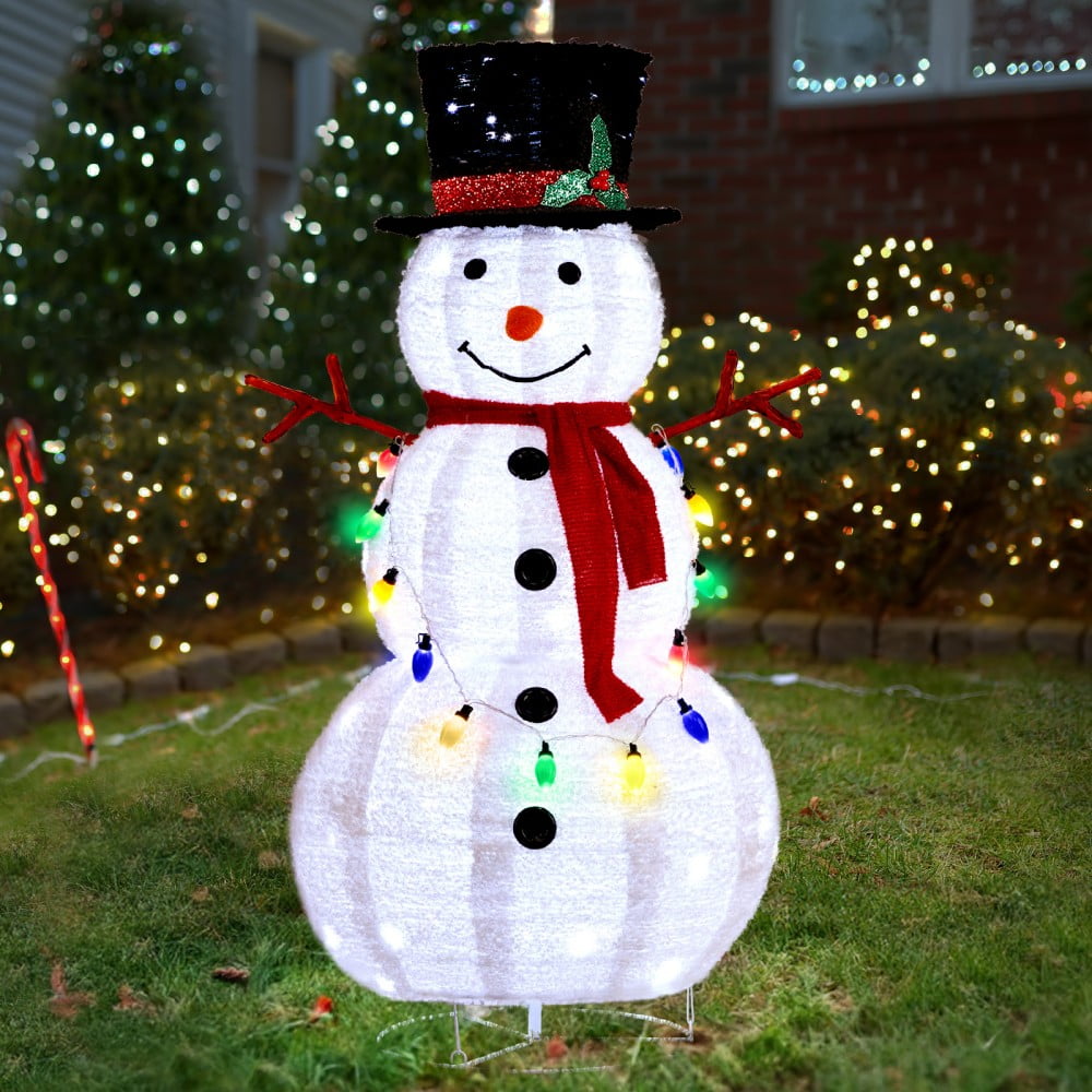 JOY Letter Sign Decoration - Lighted Home Scene Yard Sign Decor with Warm White Light - Indoor Outdoor Christmas Display for Lawn Garden - 47.2in Tall