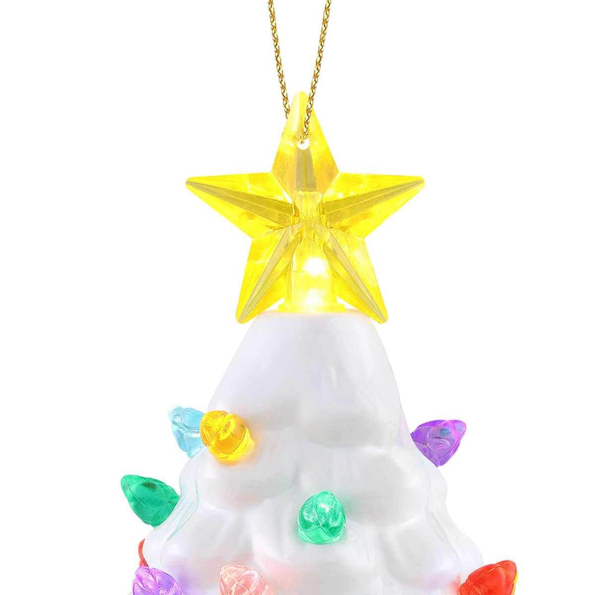Mr. Christmas Nostalgic Ceramic Tree Ornaments - Green, Set of 3