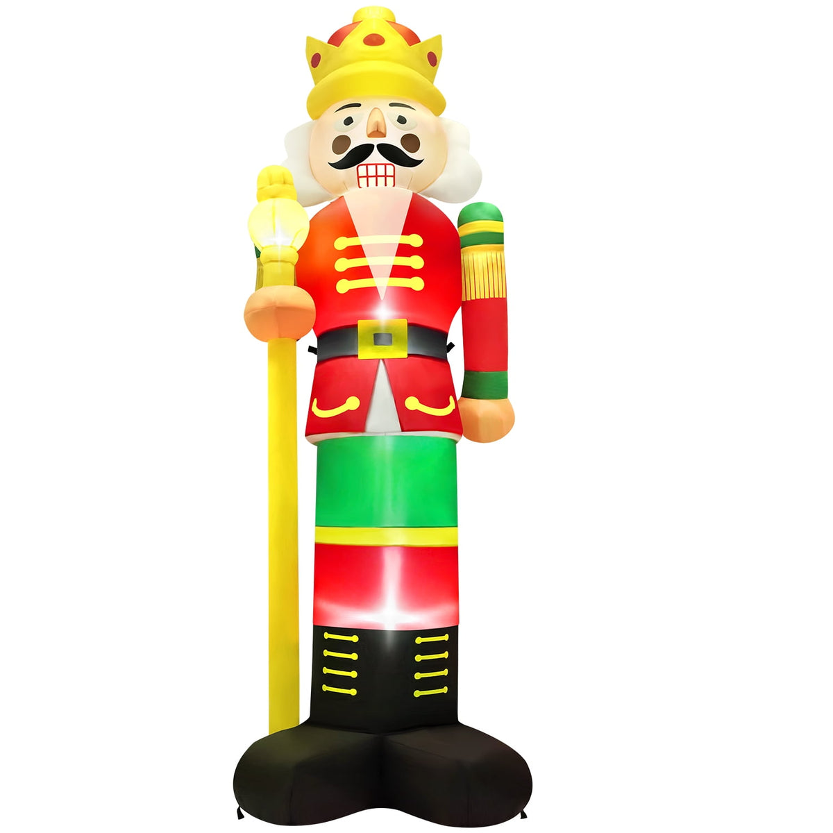 Yexmas 8FT Christmas Inflatable Nutcracker Soldier Blow Up Yard Decor with LED Light for Outdoor Christmas Party ,Garden and Lawn