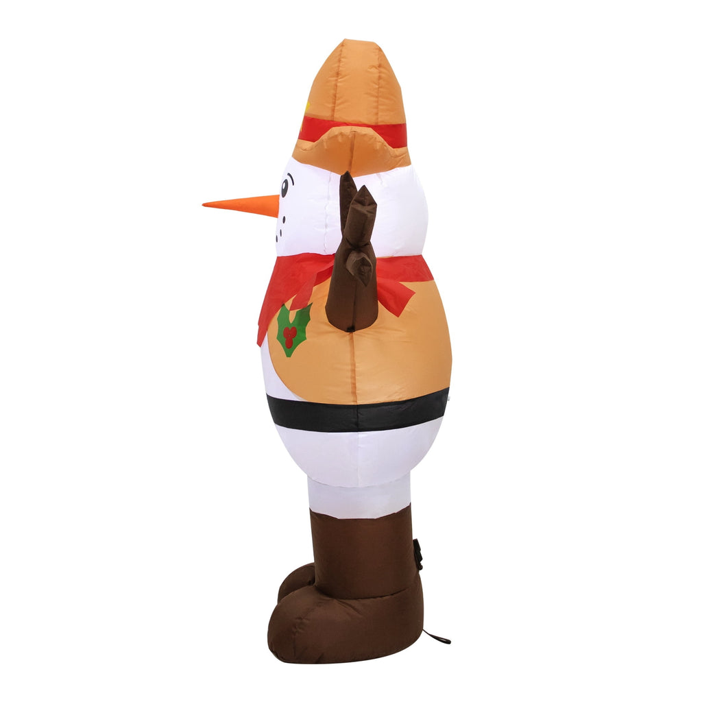 Multicolor Sheriff Snowman Christmas Yard Inflatable, 4', by Holiday Time