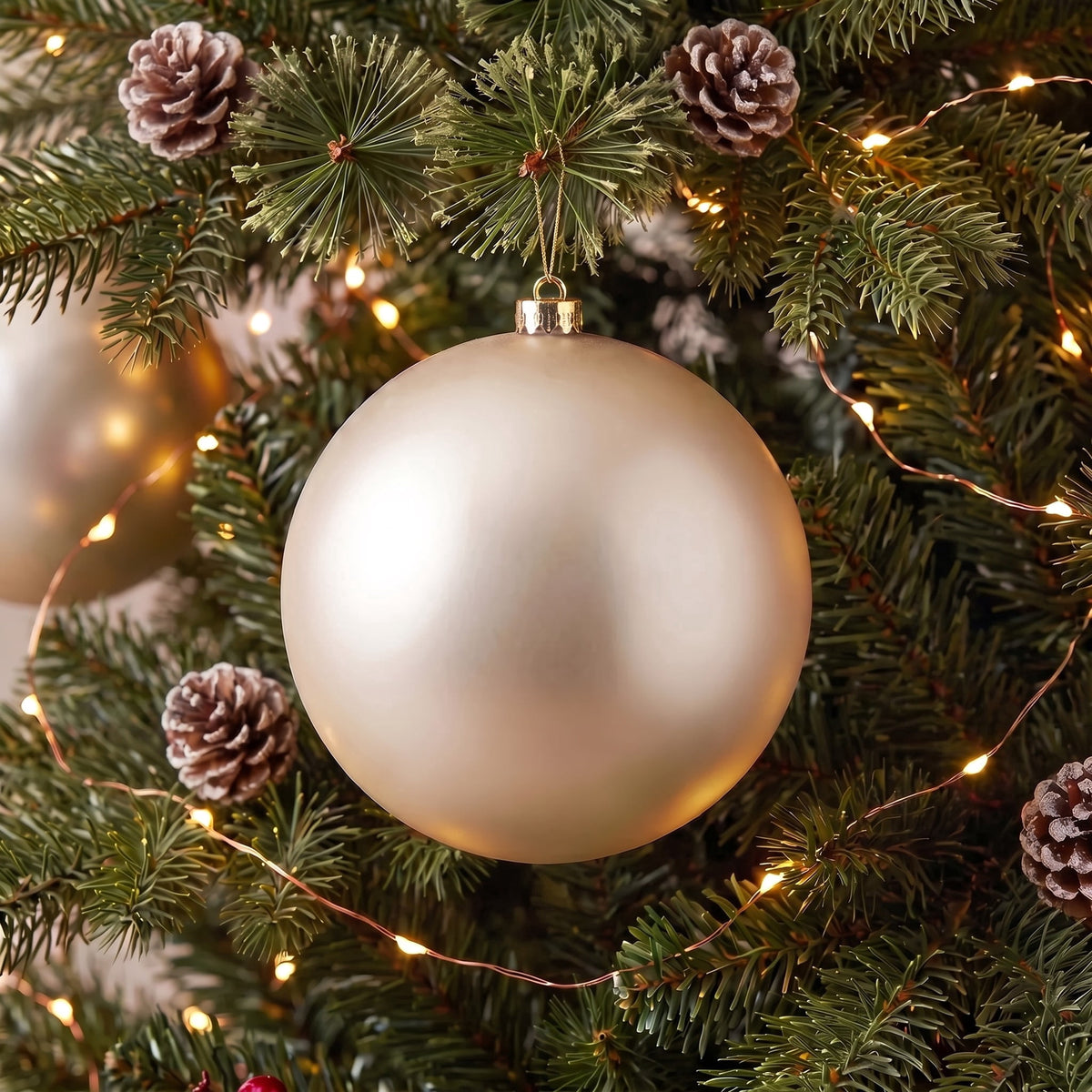 2-Count Bronze Jumbo Ball Shatterproof Christmas Ornaments, 8.5", by Holiday Time