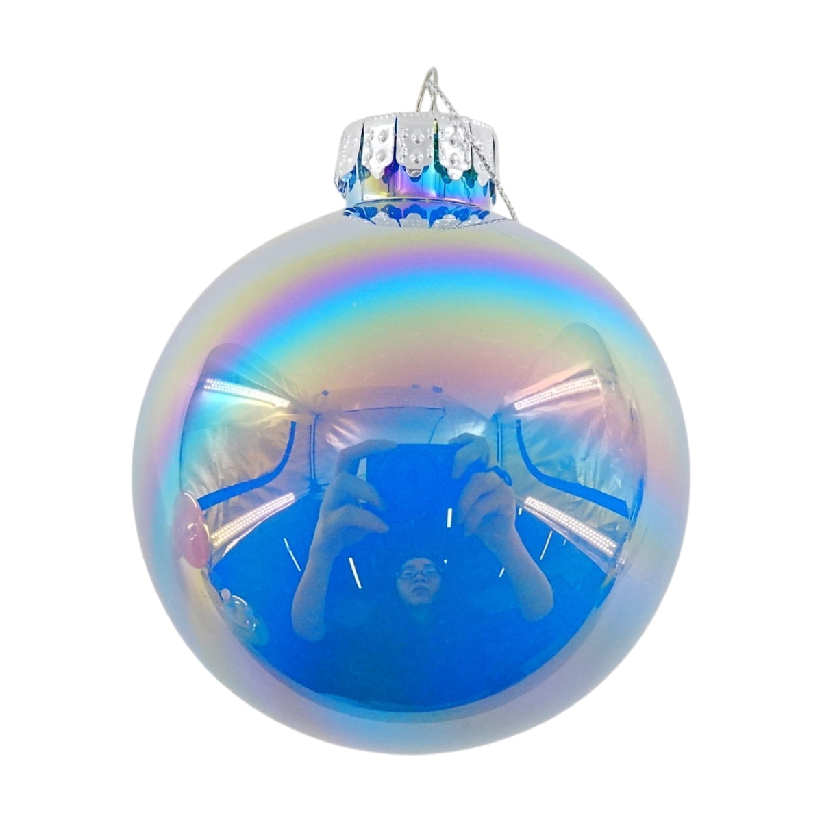8-Count Multicolor Pastel Iridescent Ball Shatterproof Christmas Ornaments, 4.3", by Holiday Time