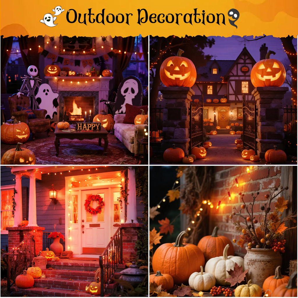 DAYBETTER Halloween String Lights, 32.8ft 100ct Incandescent Mini Lights, with 100 Count Purple Waterproof Bulbs, for Party, Yard, Christmas Tree, Halloween Decorations