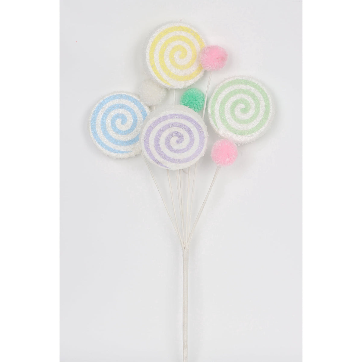 Multicolor Pastel Lollipop Decorative Christmas Pick, 18", by Holiday Time
