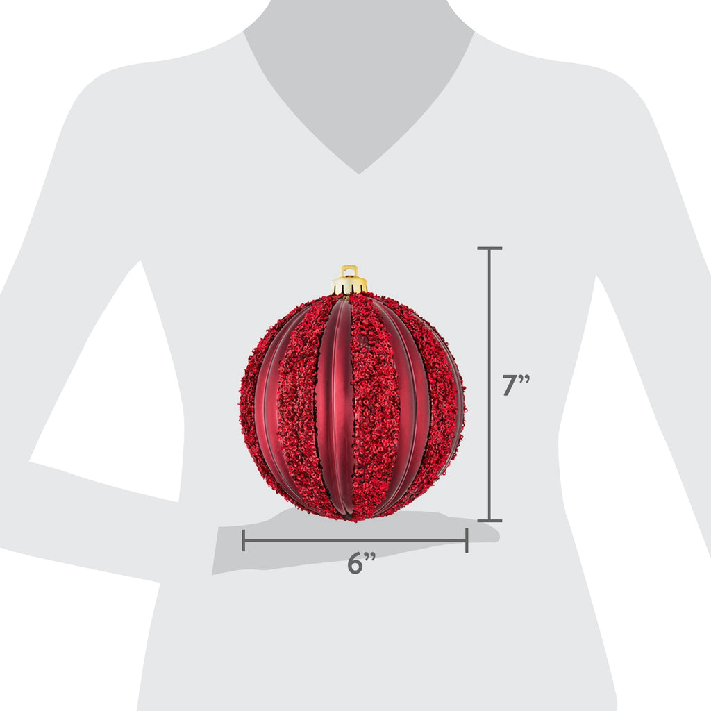 4-Count Champagne and Cream Ball Shatterproof Christmas Ornaments, 6", by Holiday Time