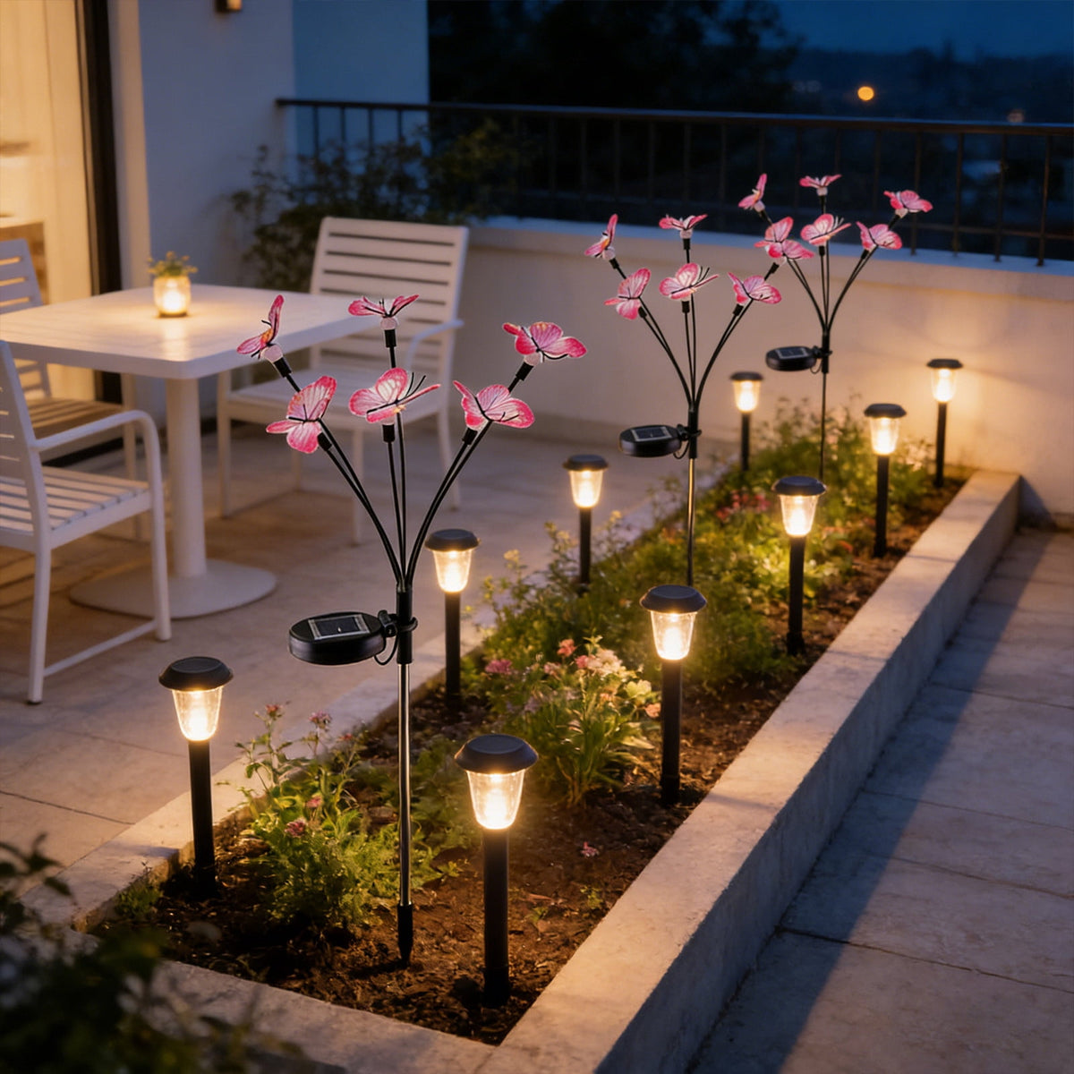 AuroraX Christmas Tree Christmas Decorations DIY 8 Lighting Modes Solar Waterproof Lighted Holiday Yard Stakes Indoor Outdoor Lights Patio Christmas Decorations