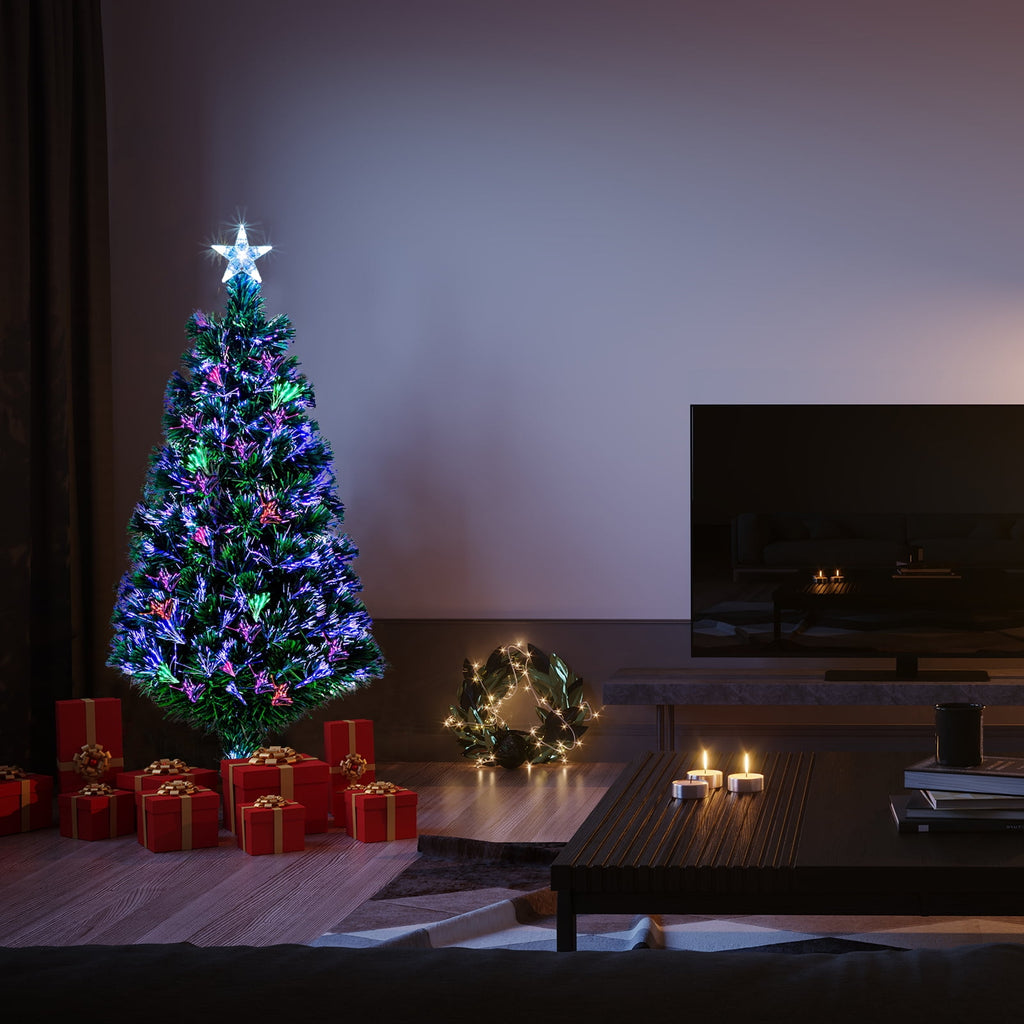 Ktaxon Black Christmas Tree 6ft Artificial Xmas Tree with 250 LEDs,Indoor Holidays Decoration,8 Modes