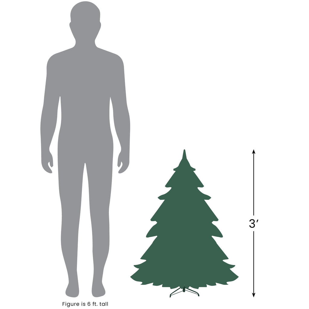 Northlight Medium Mixed Classic Pine Artificial Christmas Tree - 3' - Unlit